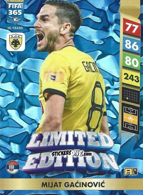 Sticker Mijat Gaćinović - FIFA 365: 2024-2025. Adrenalyn XL
 n. LE144 - Panini