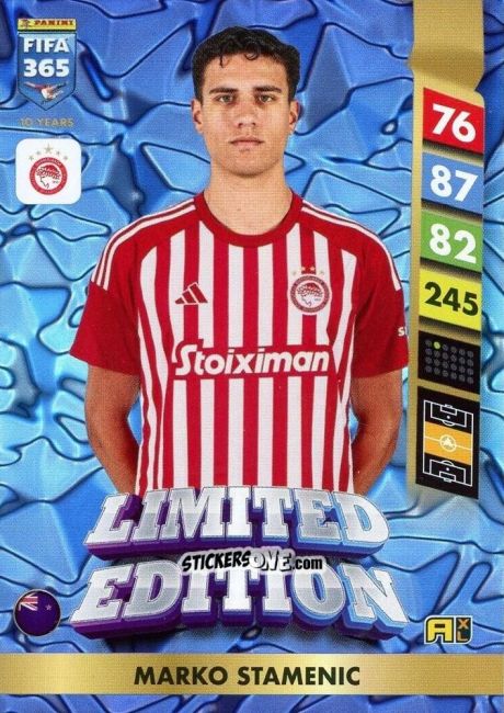 Figurina Marko Stamenic - FIFA 365: 2024-2025. Adrenalyn XL
 n. LE156 - Panini