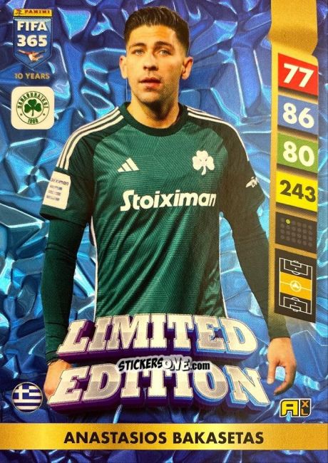 Cromo Anastasios Bakasetas - FIFA 365: 2024-2025. Adrenalyn XL
 n. LE161 - Panini