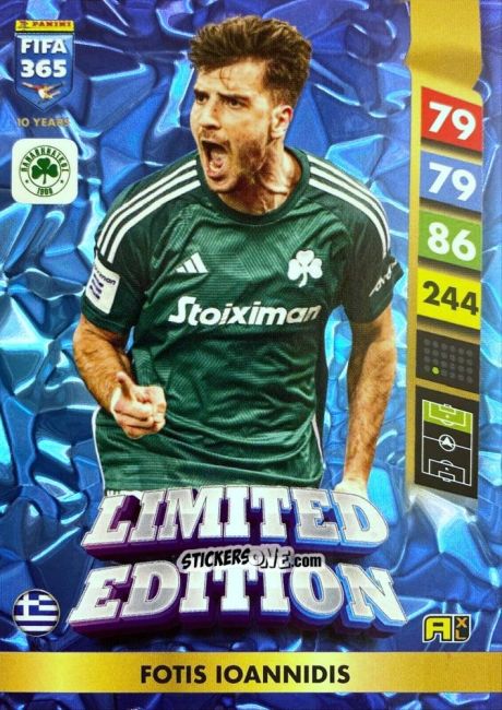 Figurina Fotis Ioannidis - FIFA 365: 2024-2025. Adrenalyn XL
 n. LE166 - Panini