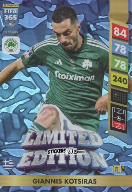 Figurina Giannis Kotsiras - FIFA 365: 2024-2025. Adrenalyn XL
 n. LE167 - Panini
