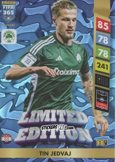 Sticker Tin Jedvaj - FIFA 365: 2024-2025. Adrenalyn XL
 n. LE170 - Panini