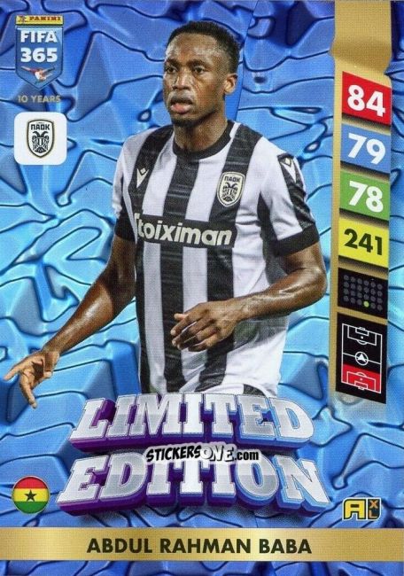 Sticker Abdul Rahman Baba - FIFA 365: 2024-2025. Adrenalyn XL
 n. LE172 - Panini