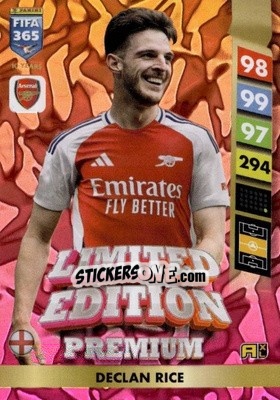 Sticker Declan Rice - FIFA 365: 2024-2025. Adrenalyn XL
 n. PLE2 - Panini