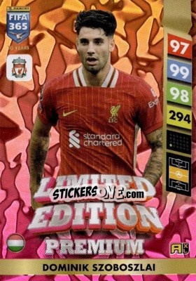 Sticker Dominik Szoboszlai - FIFA 365: 2024-2025. Adrenalyn XL
 n. PLE4 - Panini