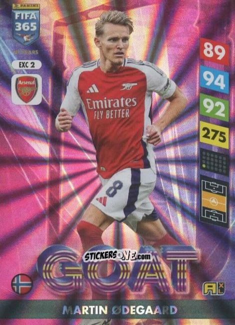 Sticker Martin Ødegaard - FIFA 365: 2024-2025. Adrenalyn XL
 n. EXC2 - Panini