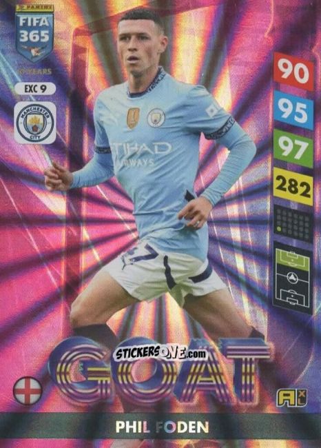 Cromo Phil Foden - FIFA 365: 2024-2025. Adrenalyn XL
 n. EXC9 - Panini