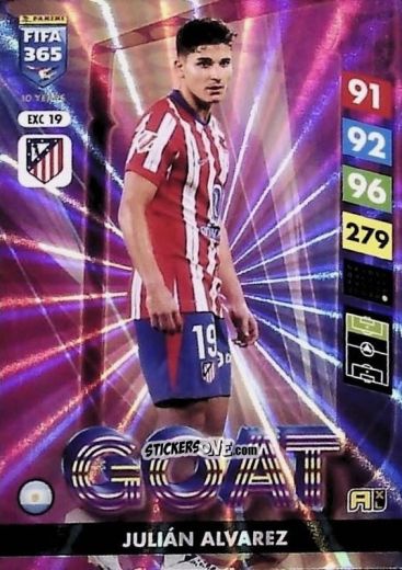Cromo Julian Álvarez - FIFA 365: 2024-2025. Adrenalyn XL
 n. EXC19 - Panini