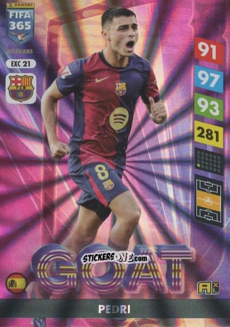 Cromo Pedri - FIFA 365: 2024-2025. Adrenalyn XL
 n. EXC21 - Panini