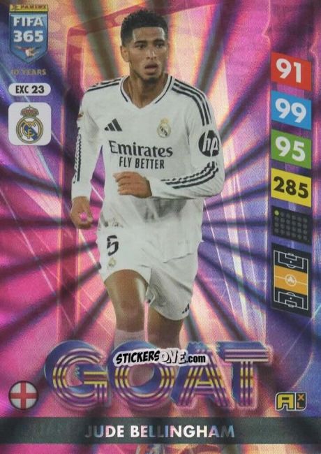 Cromo Jude Bellingham - FIFA 365: 2024-2025. Adrenalyn XL
 n. EXC23 - Panini