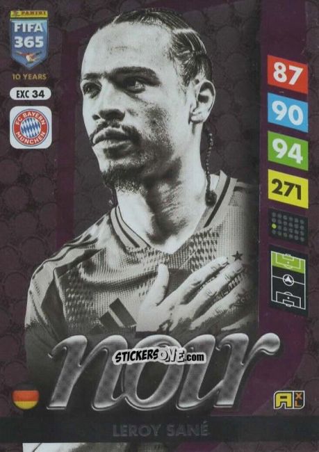 Cromo Leroy Sané - FIFA 365: 2024-2025. Adrenalyn XL
 n. EXC34 - Panini