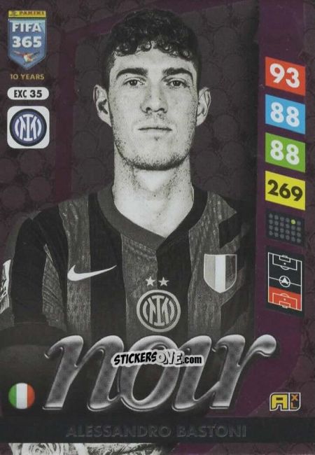 Cromo Alessandro Bastoni - FIFA 365: 2024-2025. Adrenalyn XL
 n. EXC35 - Panini