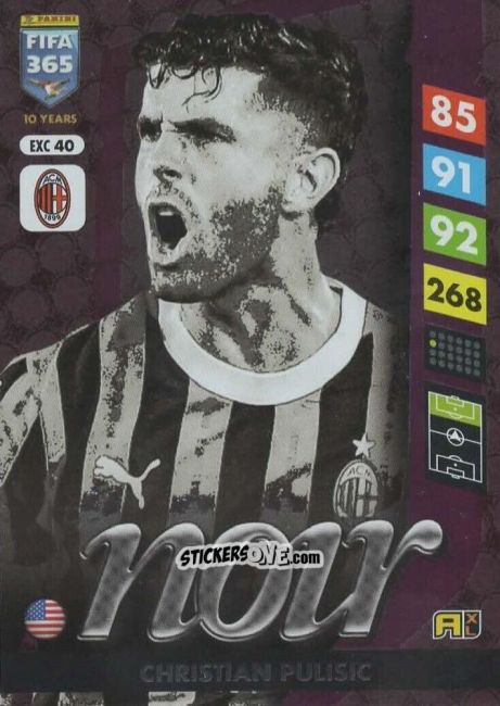 Figurina Christian Pulisic - FIFA 365: 2024-2025. Adrenalyn XL
 n. EXC40 - Panini