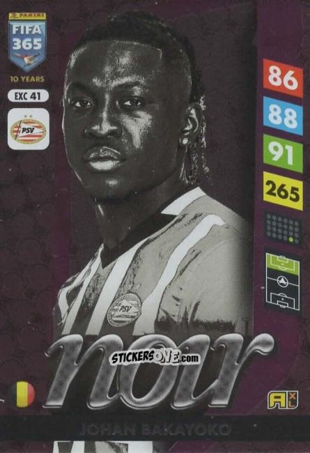 Sticker Johan Bakayoko - FIFA 365: 2024-2025. Adrenalyn XL
 n. EXC41 - Panini