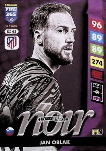 Cromo Jan Oblak - FIFA 365: 2024-2025. Adrenalyn XL
 n. EXC43 - Panini