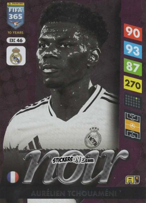 Cromo Aurélien Tchouaméni - FIFA 365: 2024-2025. Adrenalyn XL
 n. EXC46 - Panini
