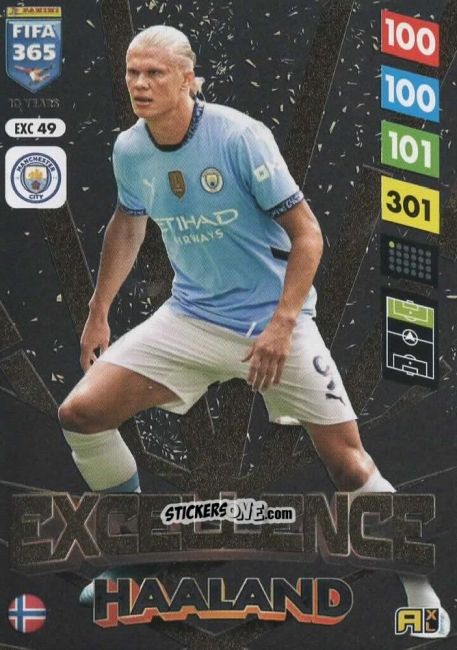 Cromo Erling Haaland - FIFA 365: 2024-2025. Adrenalyn XL
 n. EXC49 - Panini