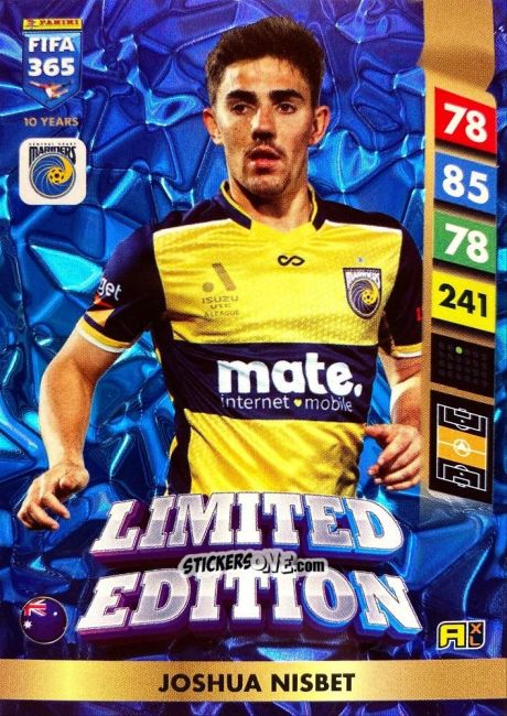 Sticker Joshua Nisbet - FIFA 365: 2024-2025. Adrenalyn XL
 n. LE209 - Panini