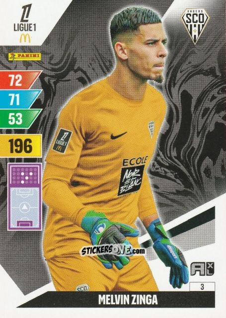 Sticker Melvin Zinga - Ligue 1 2024-2025. Adrenalyn XL n. 3 - Panini