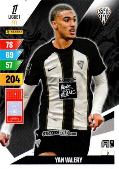 Sticker Yan Valery - Ligue 1 2024-2025. Adrenalyn XL n. 9 - Panini