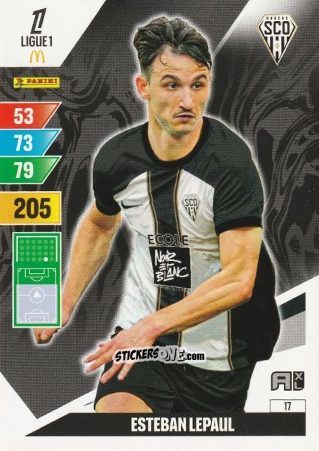 Sticker Estéban Lepaul - Ligue 1 2024-2025. Adrenalyn XL n. 17 - Panini