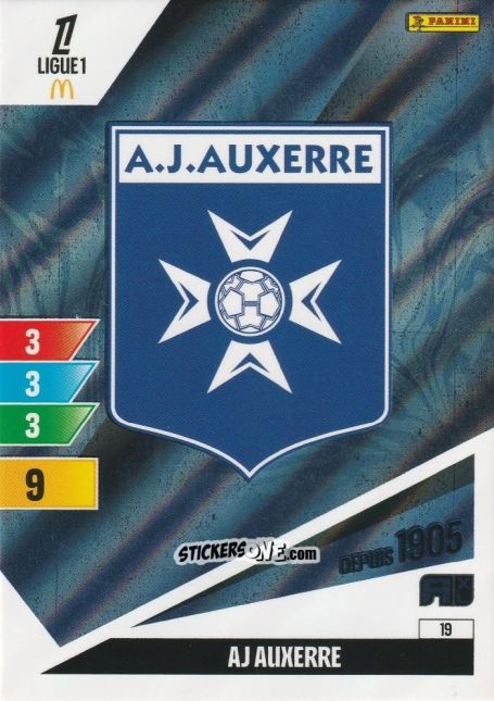 Sticker Ecusson - Ligue 1 2024-2025. Adrenalyn XL n. 19 - Panini