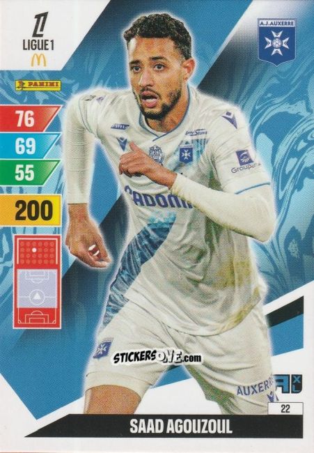 Sticker Saad Agouzoul - Ligue 1 2024-2025. Adrenalyn XL n. 22 - Panini
