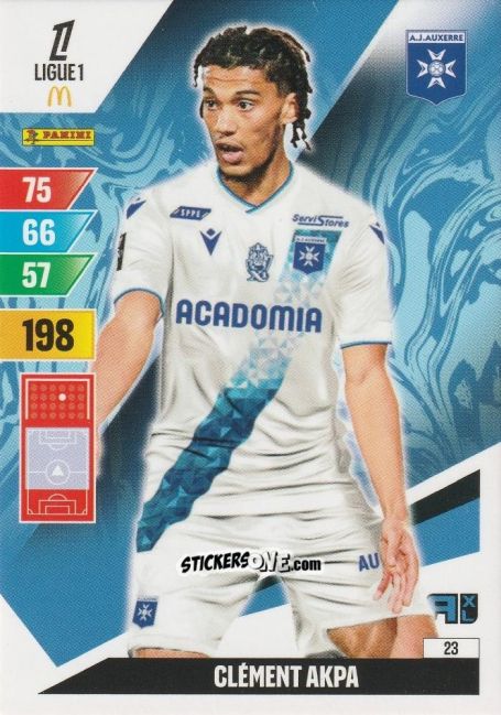 Figurina Clément Akpa - Ligue 1 2024-2025. Adrenalyn XL n. 23 - Panini