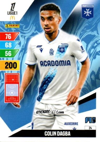 Figurina Colin Dagba - Ligue 1 2024-2025. Adrenalyn XL n. 24 - Panini