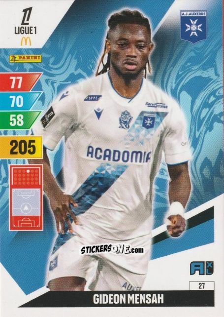 Cromo Gideon Mensah - Ligue 1 2024-2025. Adrenalyn XL n. 27 - Panini