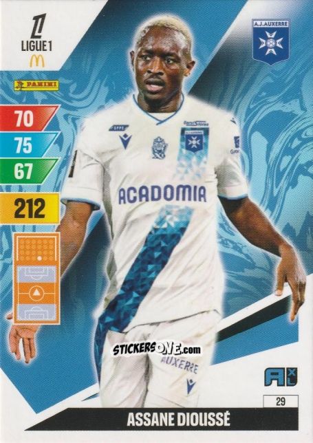 Figurina Assane Dioussé - Ligue 1 2024-2025. Adrenalyn XL n. 29 - Panini