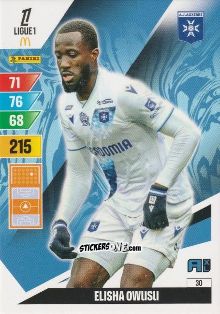 Sticker Elisha Owusu - Ligue 1 2024-2025. Adrenalyn XL n. 30 - Panini