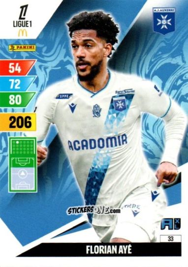 Sticker Florian Ayé - Ligue 1 2024-2025. Adrenalyn XL n. 33 - Panini