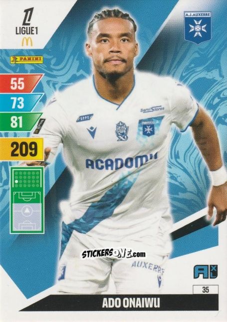 Cromo Ado Onaiwu - Ligue 1 2024-2025. Adrenalyn XL n. 35 - Panini