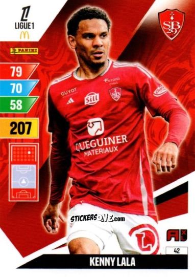 Sticker Kenny Lala - Ligue 1 2024-2025. Adrenalyn XL n. 42 - Panini