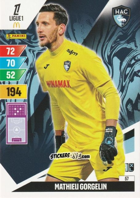 Sticker Mathieu Gorgelin - Ligue 1 2024-2025. Adrenalyn XL n. 57 - Panini