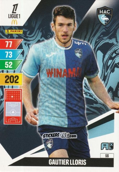 Sticker Gautier Lloris - Ligue 1 2024-2025. Adrenalyn XL n. 58 - Panini