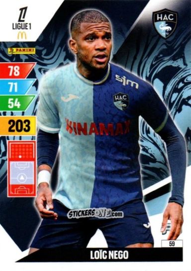Sticker Loïc Nego - Ligue 1 2024-2025. Adrenalyn XL n. 59 - Panini
