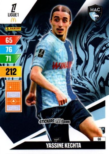 Sticker Yassine Kechta - Ligue 1 2024-2025. Adrenalyn XL n. 66 - Panini