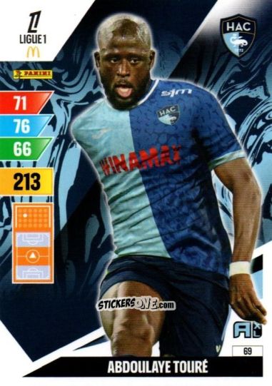 Sticker Abdoulaye Touré - Ligue 1 2024-2025. Adrenalyn XL n. 69 - Panini