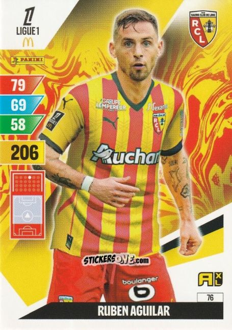 Sticker Ruben Aguilar - Ligue 1 2024-2025. Adrenalyn XL n. 76 - Panini