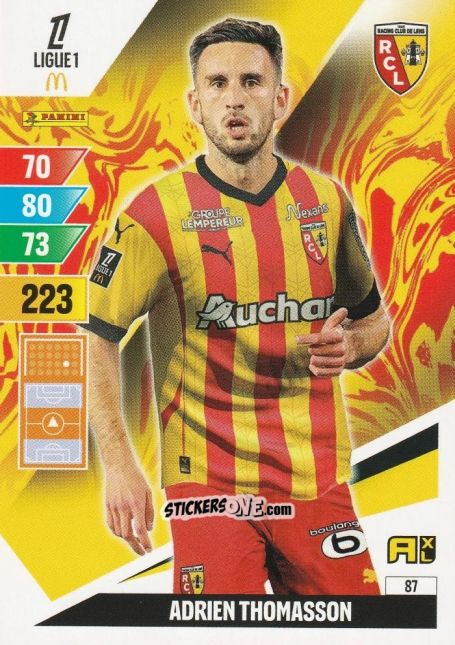 Sticker Adrien Thomasson - Ligue 1 2024-2025. Adrenalyn XL n. 87 - Panini