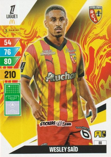 Sticker Wesley Saïd - Ligue 1 2024-2025. Adrenalyn XL n. 88 - Panini