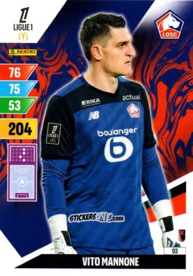 Cromo Vito Mannone - Ligue 1 2024-2025. Adrenalyn XL n. 93 - Panini