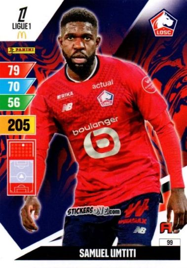 Sticker Samuel Umtiti - Ligue 1 2024-2025. Adrenalyn XL n. 99 - Panini