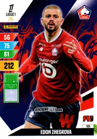 Sticker Edon Zhegrova - Ligue 1 2024-2025. Adrenalyn XL n. 108 - Panini