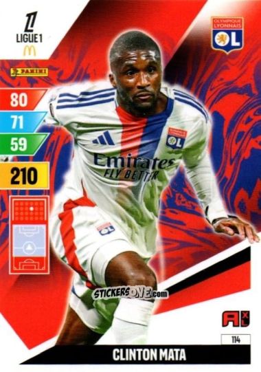 Sticker Clinton Mata - Ligue 1 2024-2025. Adrenalyn XL n. 114 - Panini