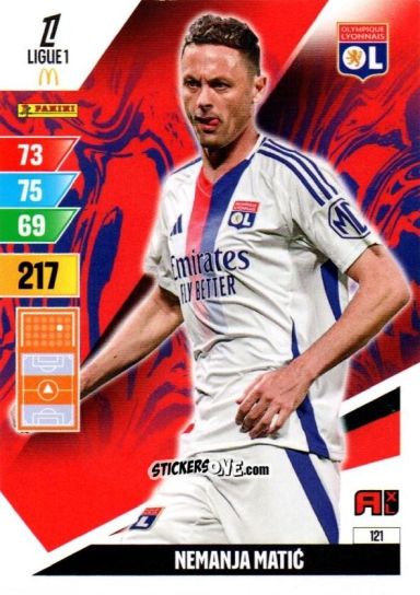 Cromo Nemanja Matic - Ligue 1 2024-2025. Adrenalyn XL n. 121 - Panini