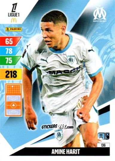 Sticker Amine Harit - Ligue 1 2024-2025. Adrenalyn XL n. 136 - Panini