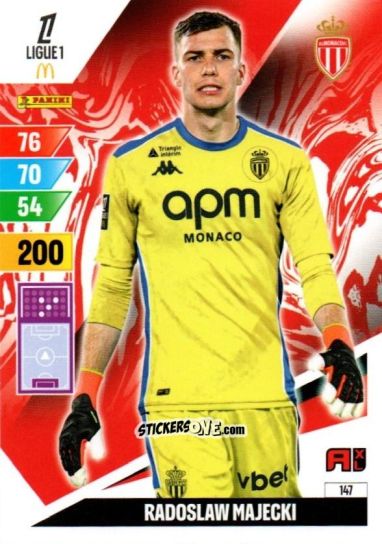 Figurina Radoslaw Majecki - Ligue 1 2024-2025. Adrenalyn XL n. 147 - Panini